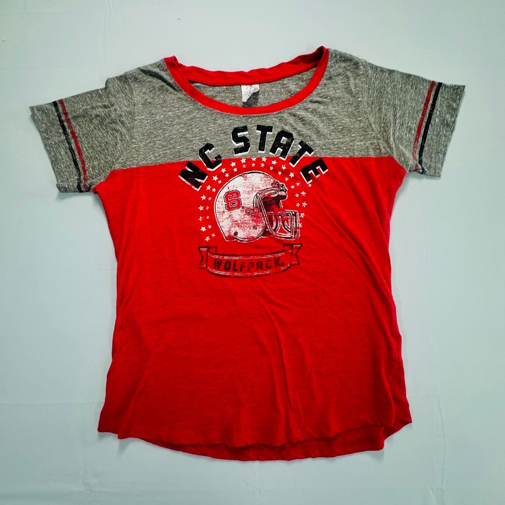 Rivalry Threads NC State Wolfpack T-Shirt Womens XL Red Gray Graphic Football T